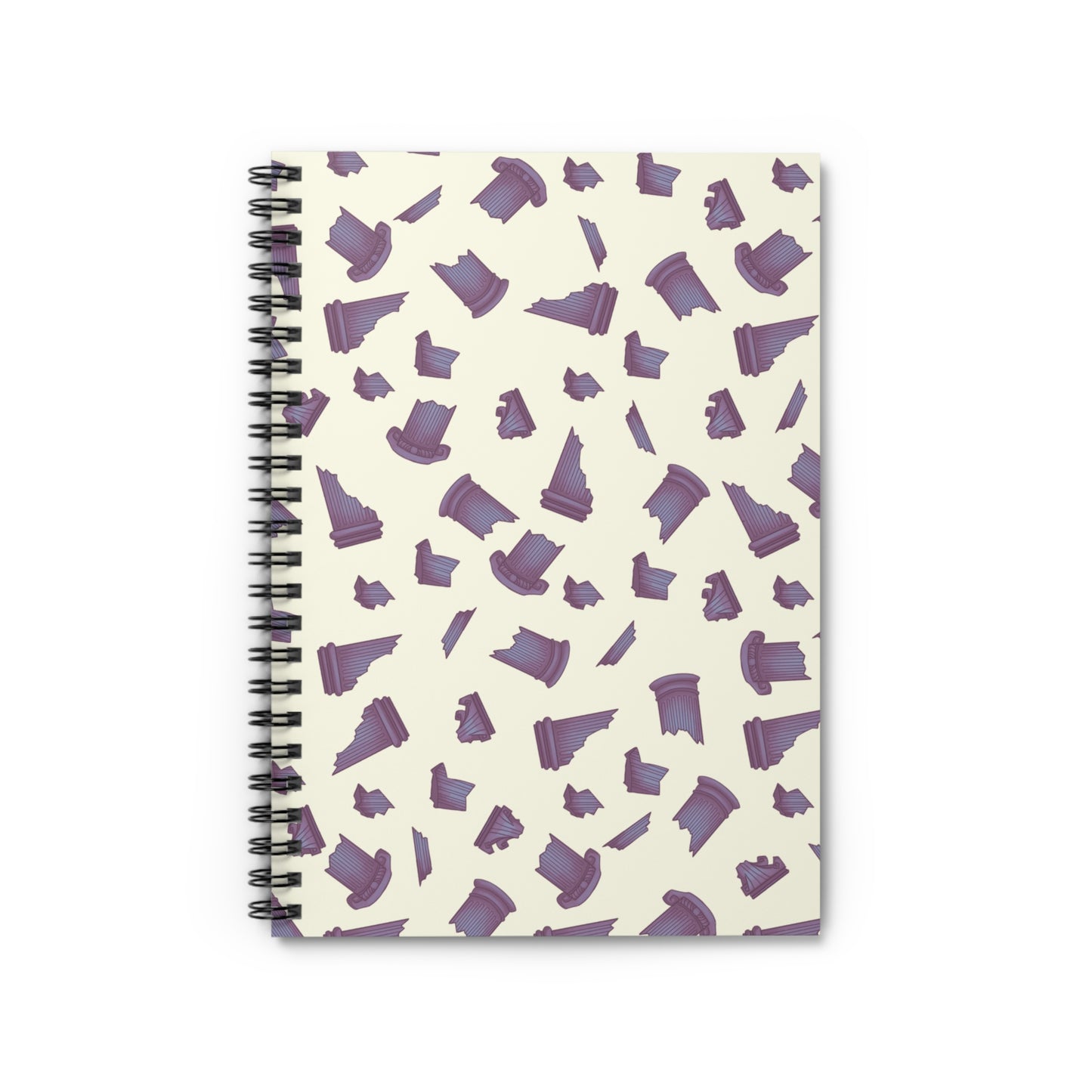 Spiral Notebook - Greek Columns Sprinkled