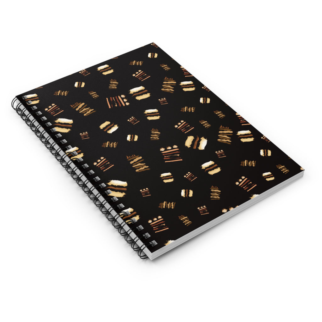Ruled Line Spiral Notebook - Pastries Theme