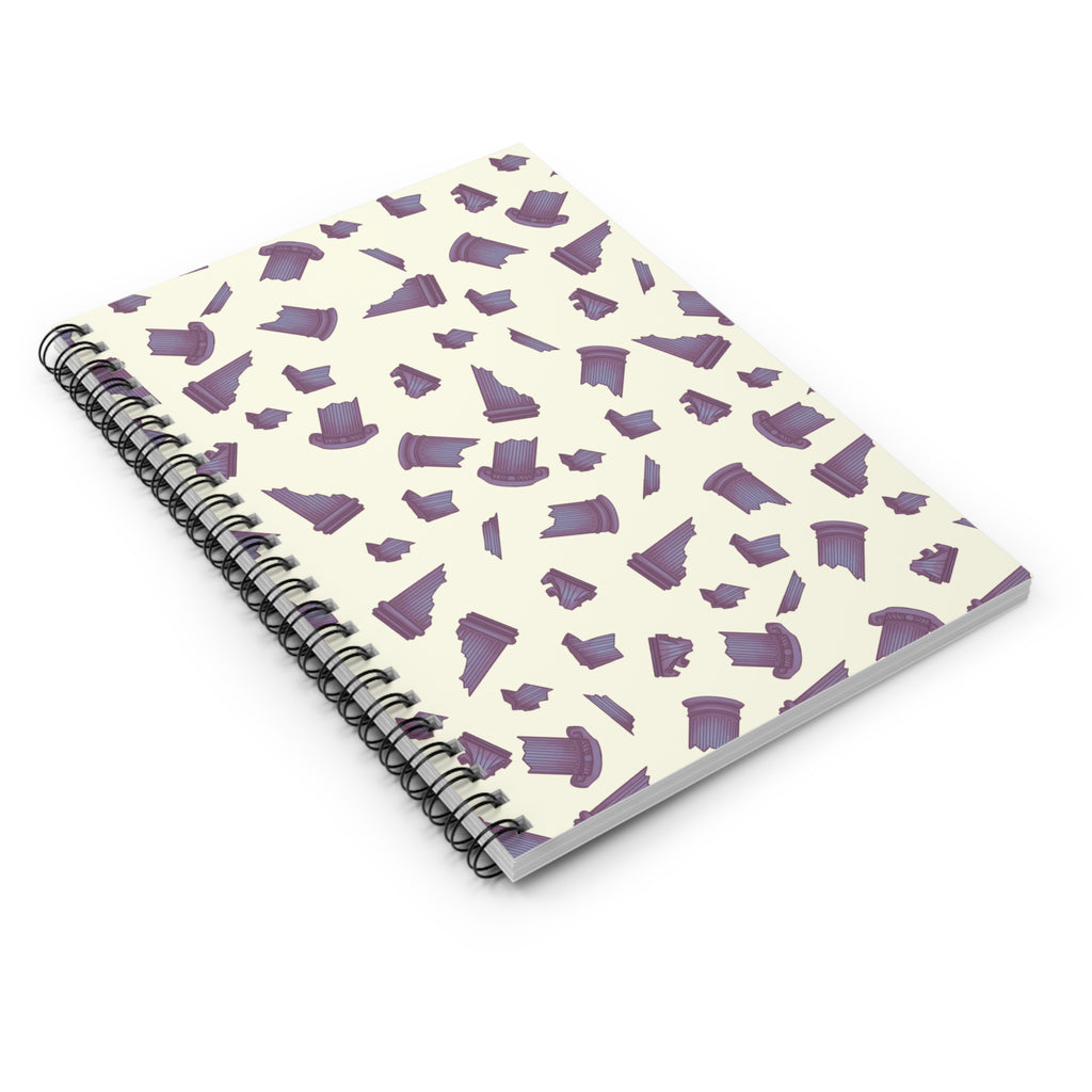 Spiral Notebook - Greek Columns Sprinkled